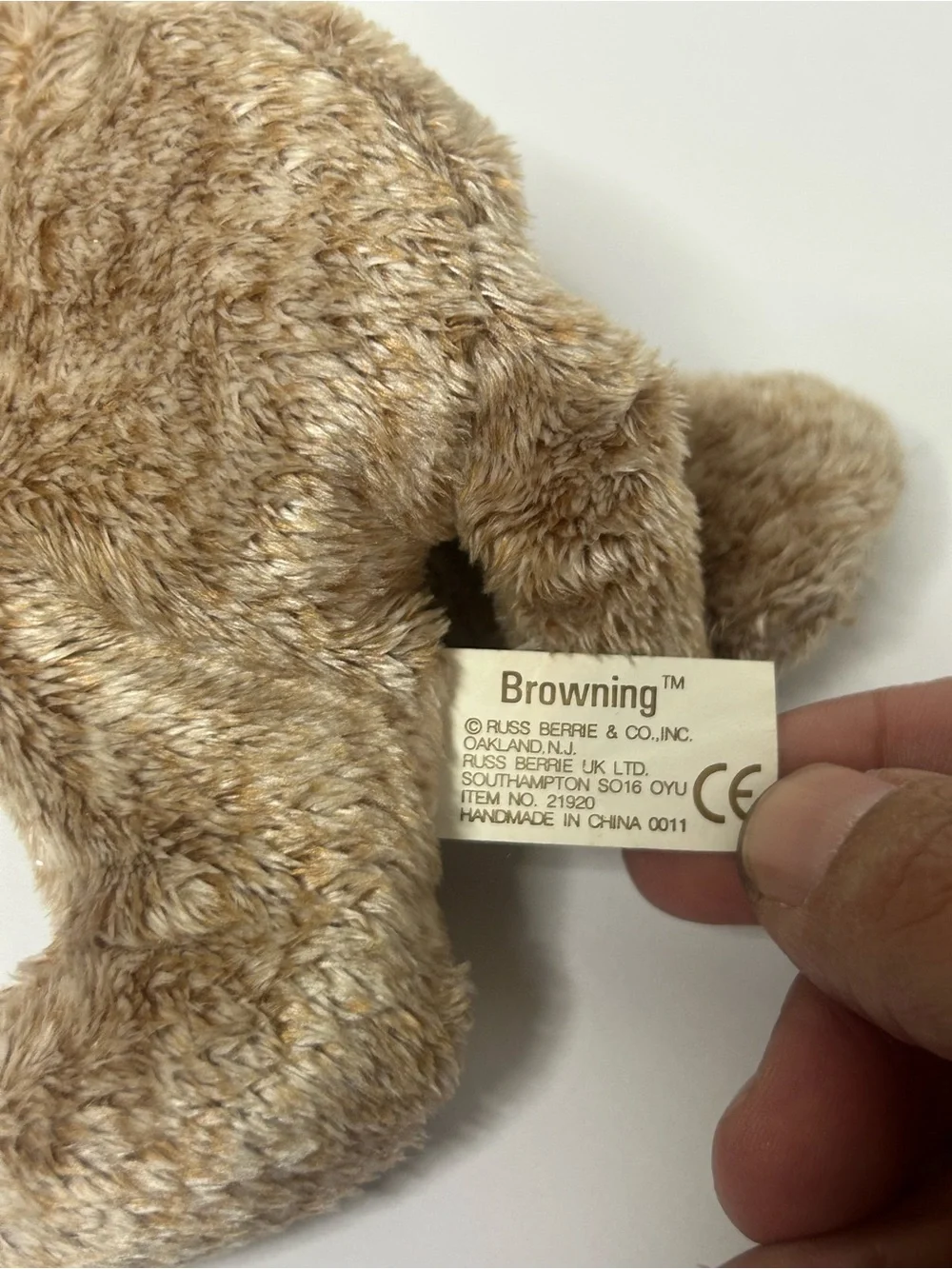 Russ Browning Pets Light Brown Puppy Dog 7” Plush Stuffed Animal Vintage  Good p